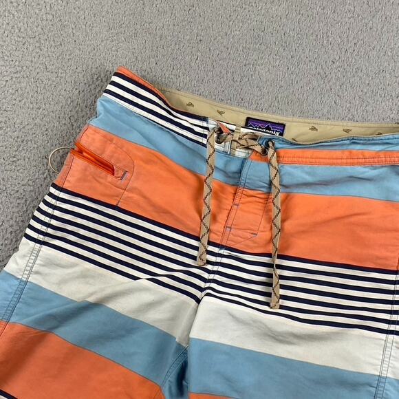 Patagonia Board Shorts Men's 34 Colorblock Striped Summer Causal - Picture 2 of 9
